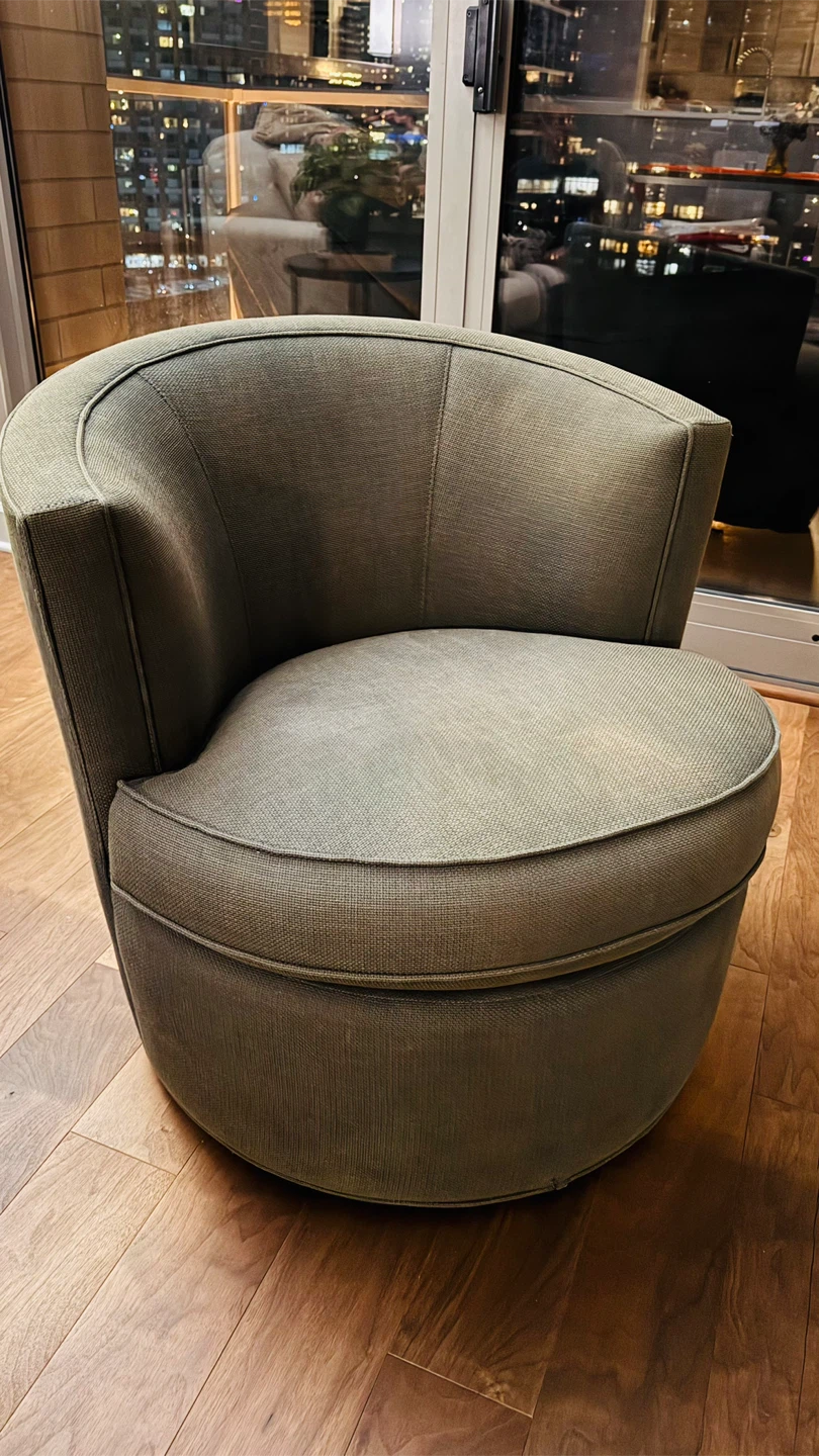 Swivel Barrel Chair - Grey
