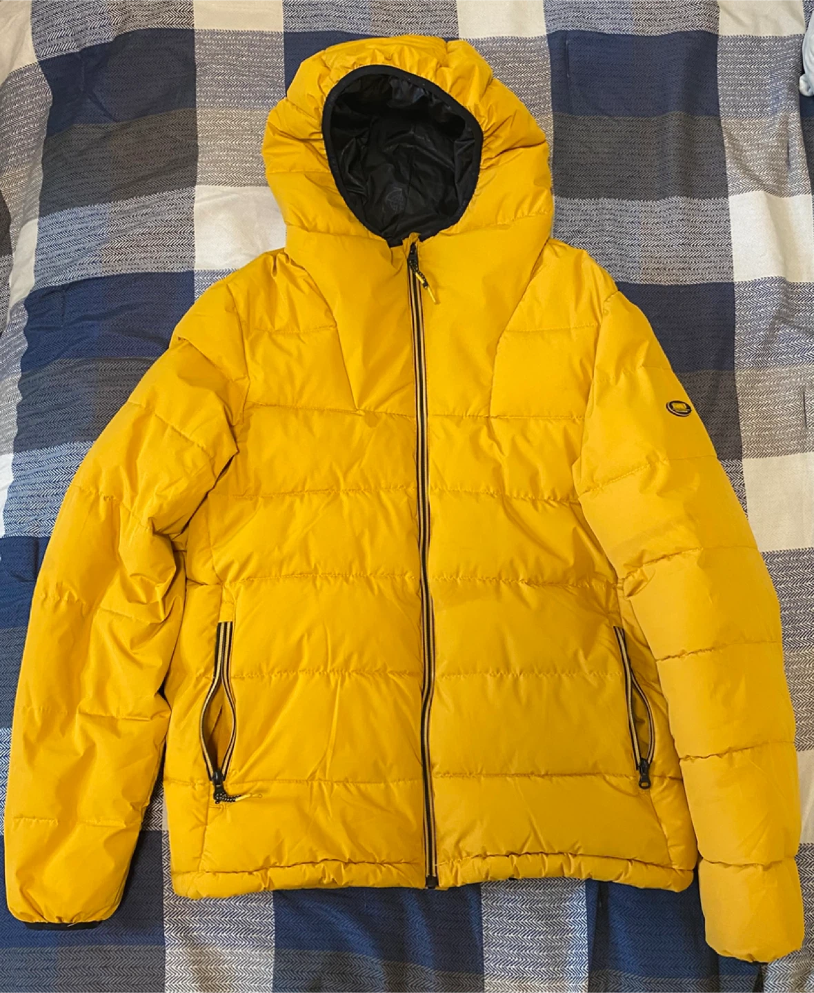 Pull&Bear Yellow Puffer Jacket - Size S