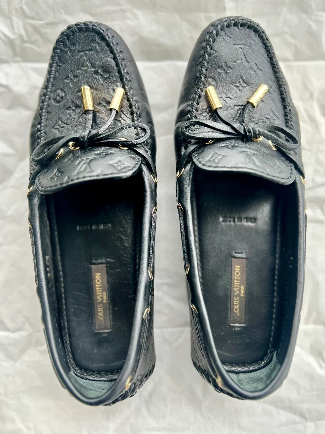 Louis Vuitton Black Leather Loafers thumbnail