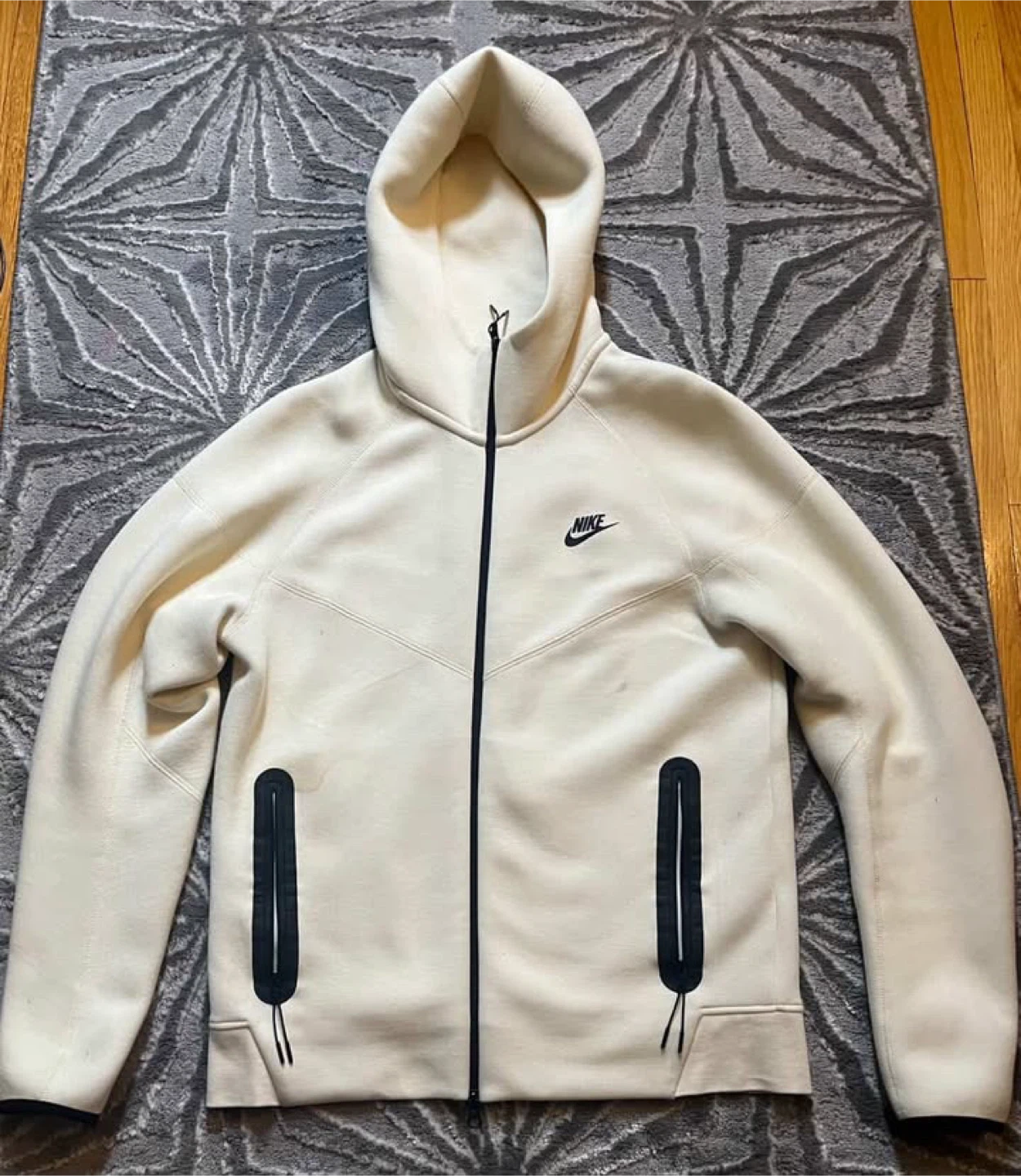 Nike Tech Fleece Hoodie - Size M - Cream Colour