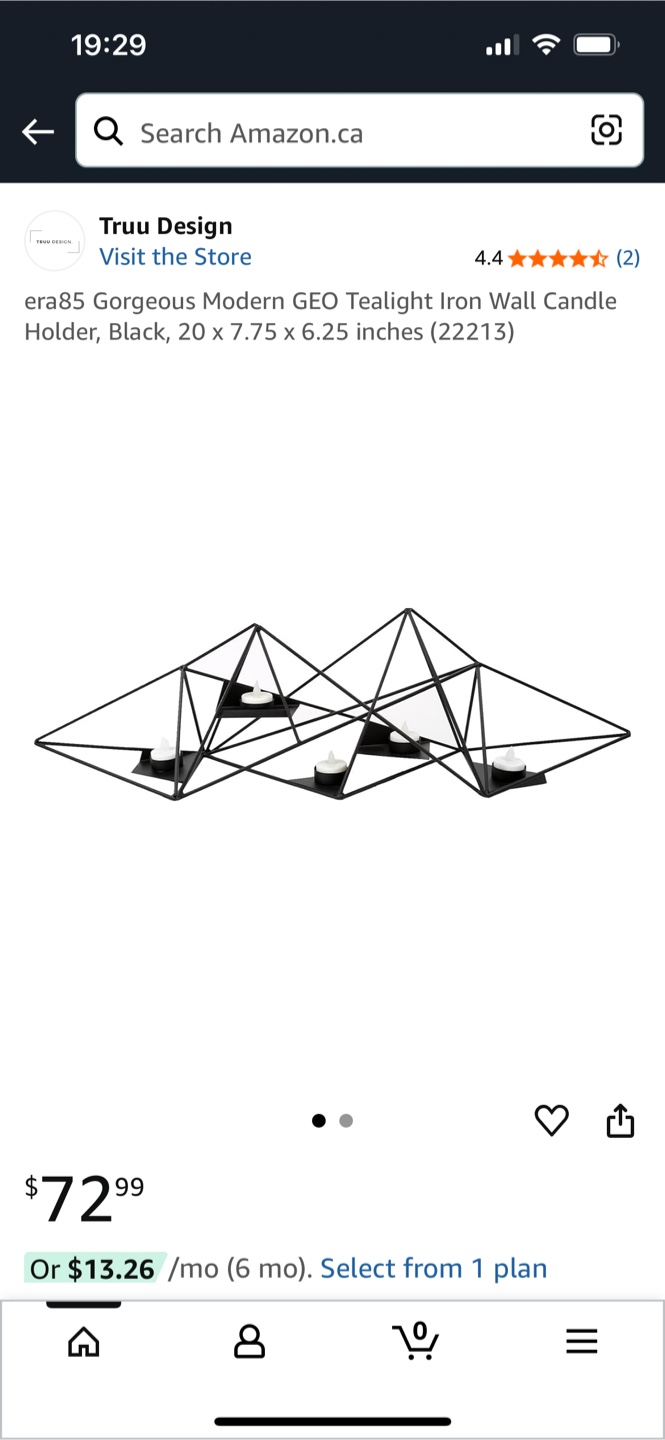 Design Modern GEO Tealight Iron Wall Candle Holder - photo 2