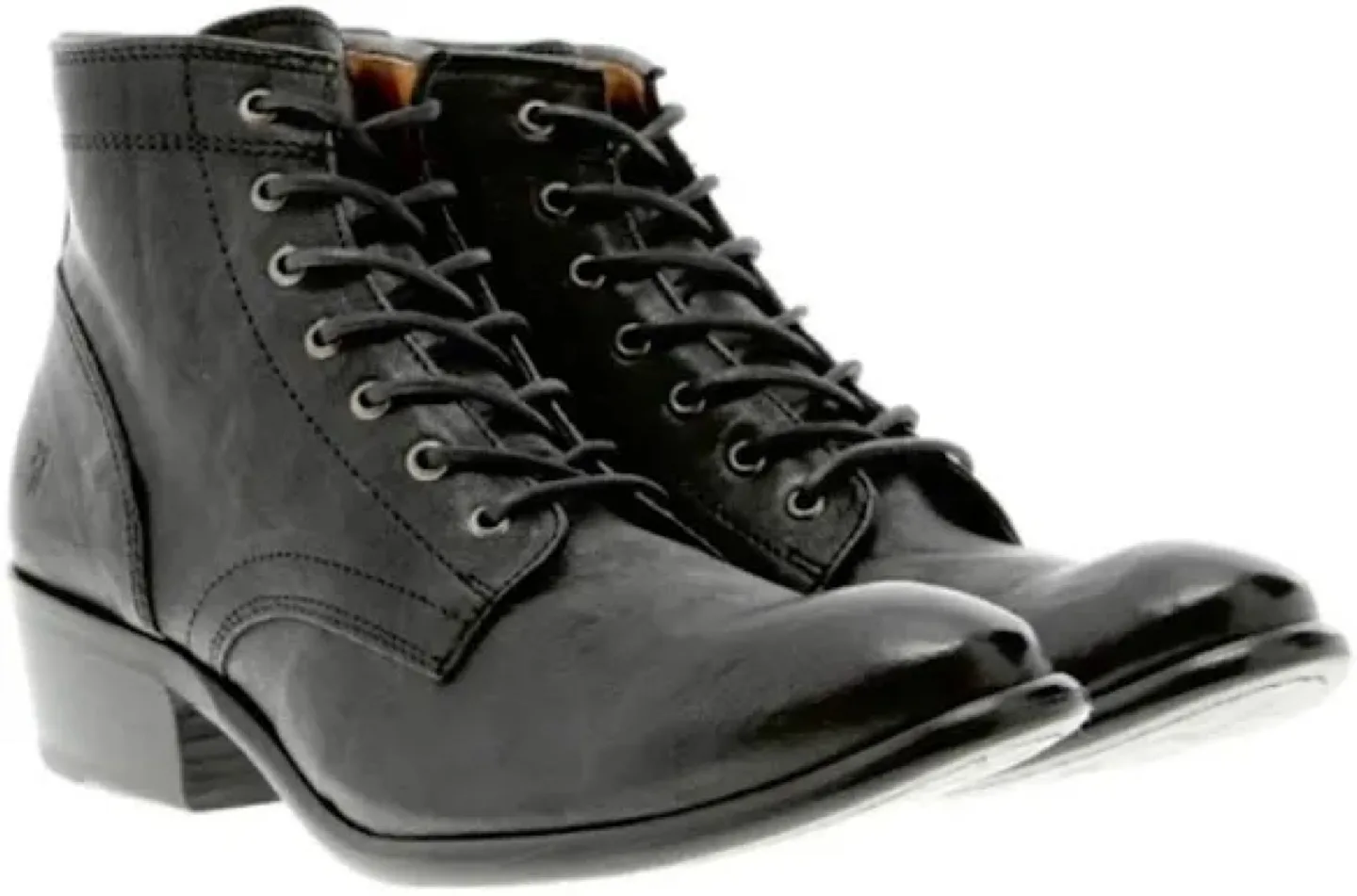 Frye Black Leather Ankle Boots - Size 6 thumbnail