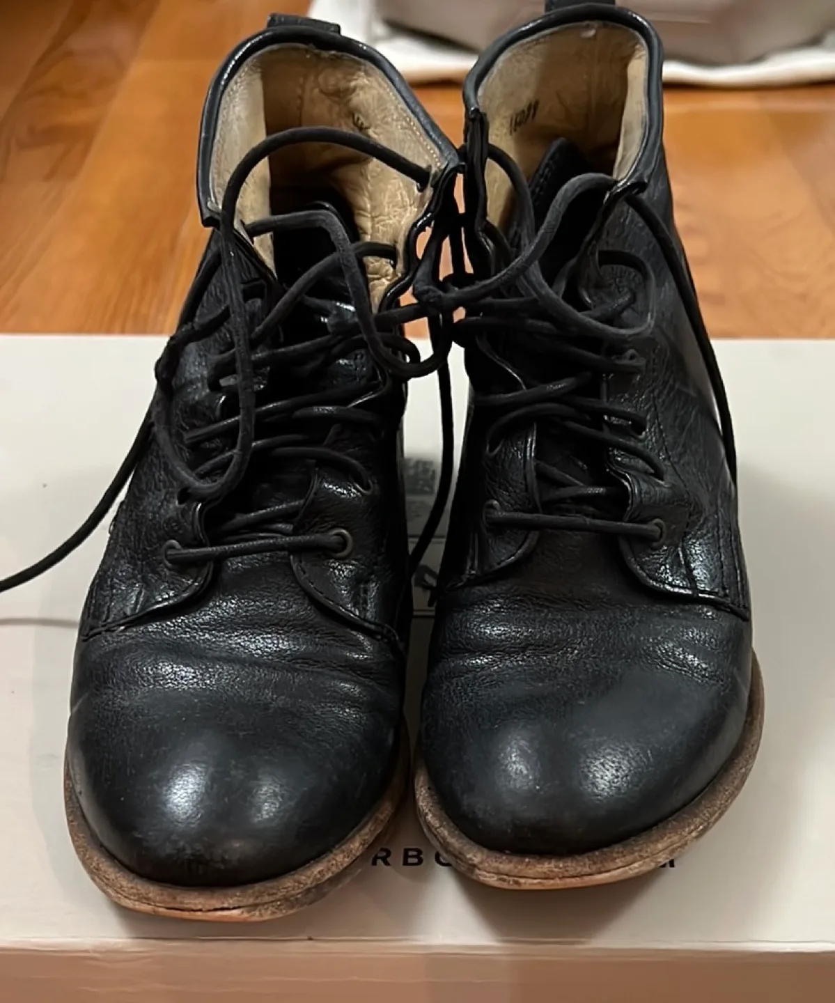 Frye Black Leather Ankle Boots - Size 6 image indicator(2)