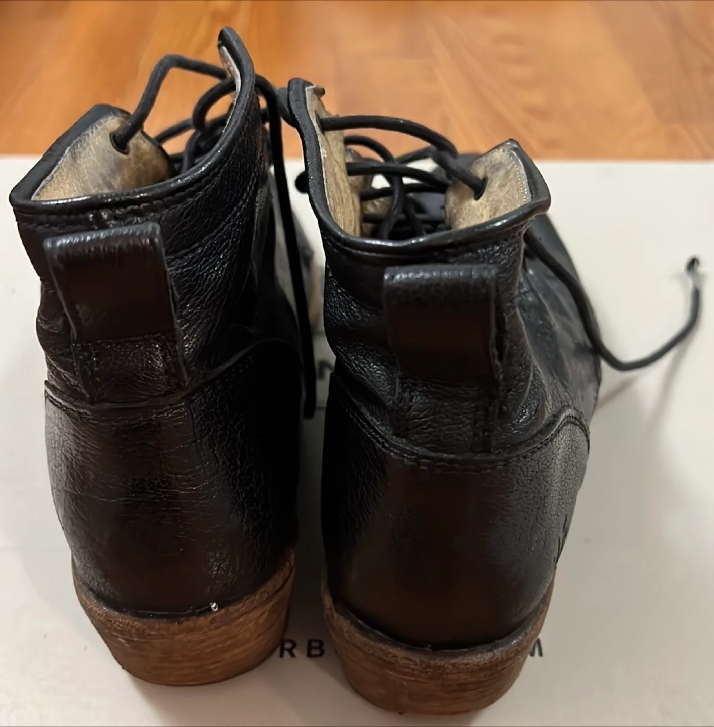 Frye Black Leather Ankle Boots - Size 6 image indicator(4)