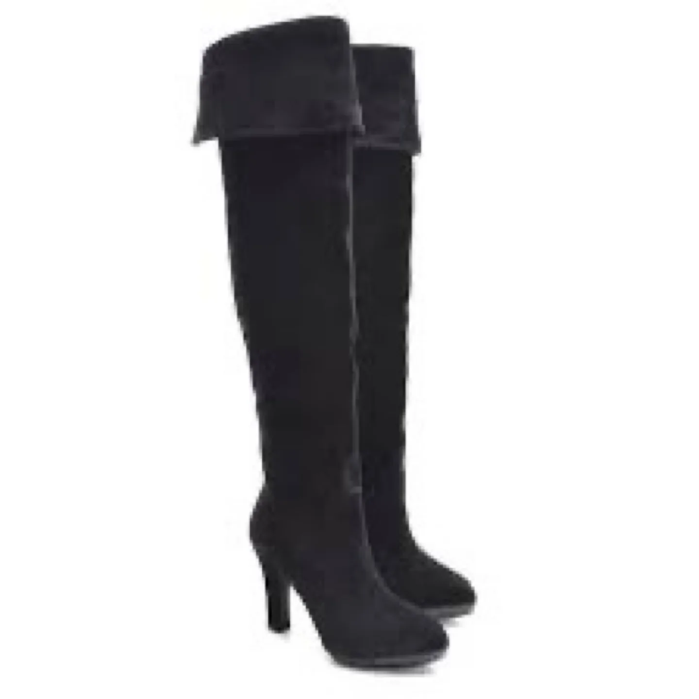 New- never worn Geox Black Suede -  Size 6.5 Boots thumbnail