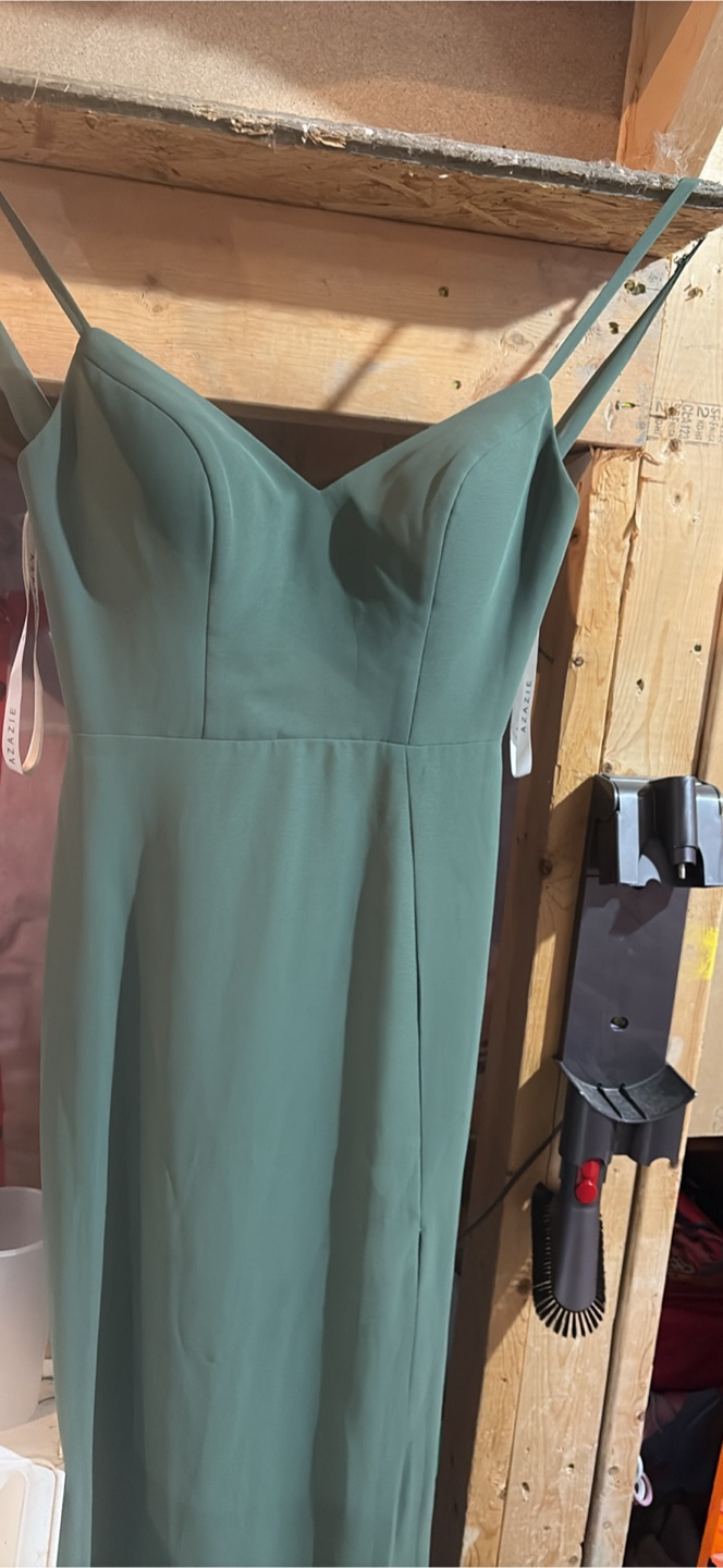 Azazie Sage Green Bridesmaid Dress - photo 2