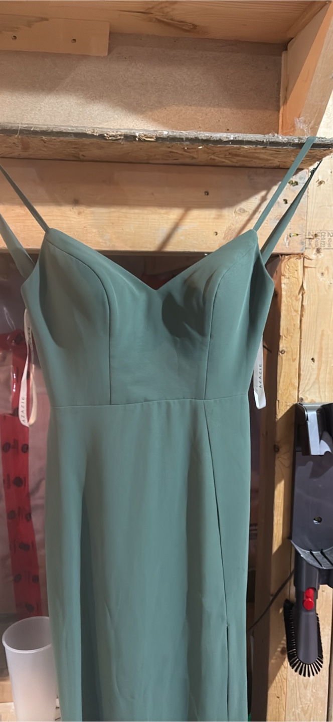 Azazie Sage Green Bridesmaid Dress