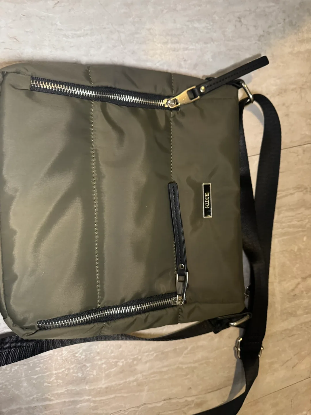 Roots Olive Green Crossbody Bag thumbnail