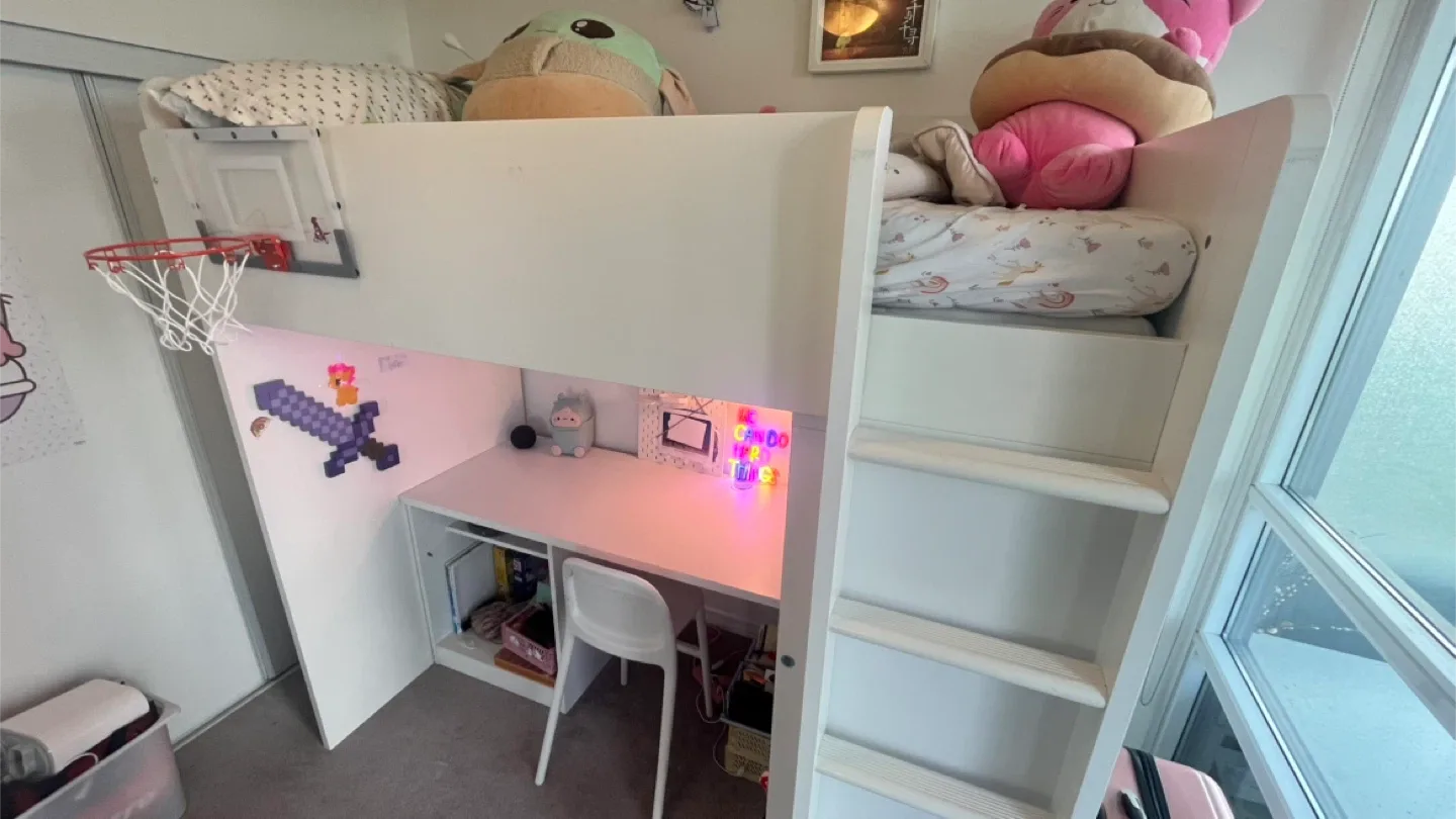 Ikea Småstad Loft Bed + free chair - Fair Condition image indicator(7)