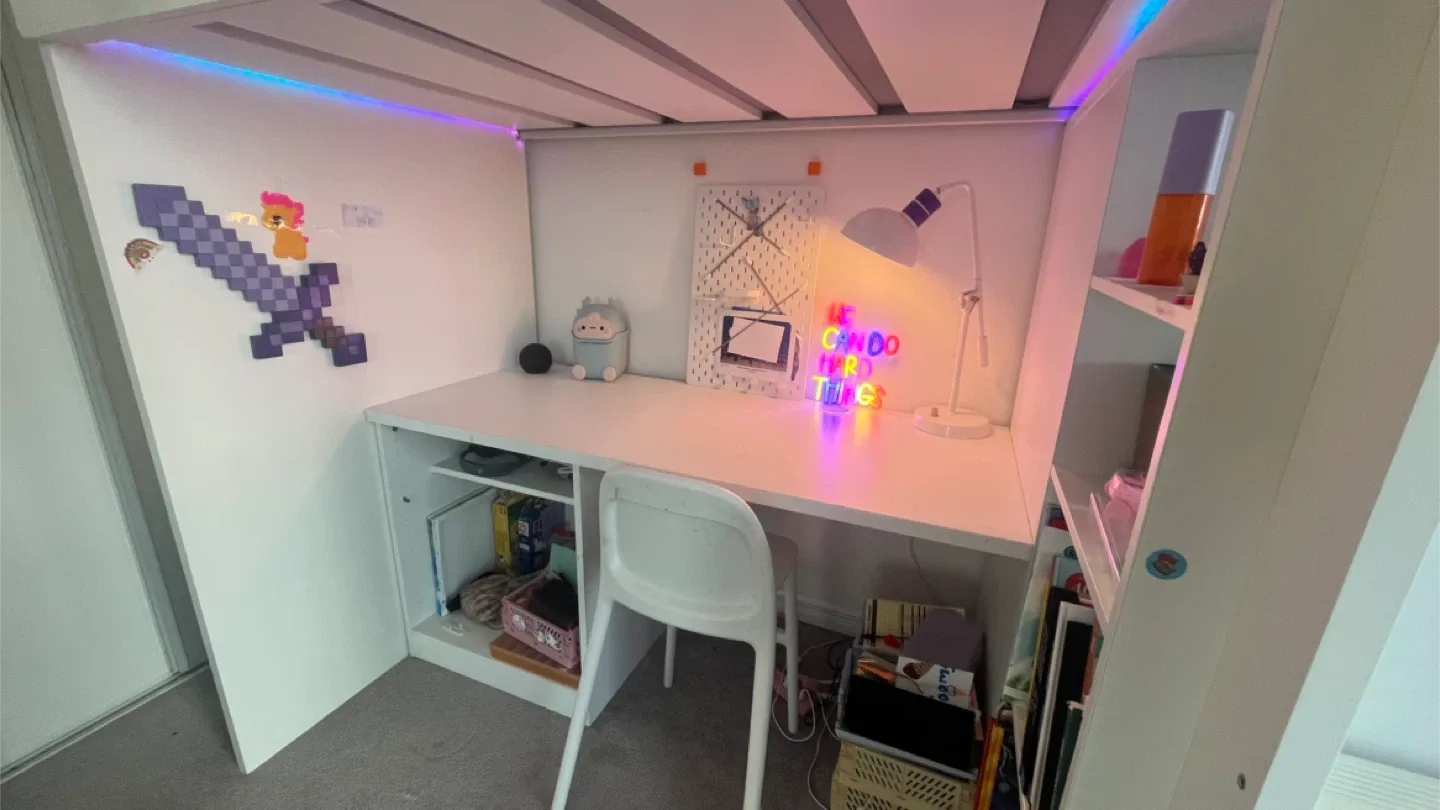 Ikea Småstad Loft Bed + free chair - Fair Condition image indicator(8)