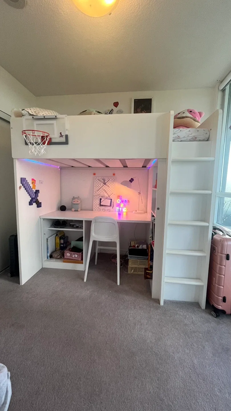 Ikea Småstad Loft Bed + free chair - Fair Condition thumbnail