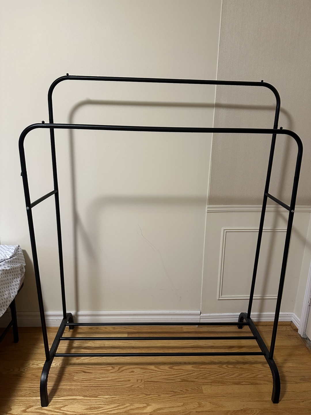 Double Rod Clothes Rack - Black