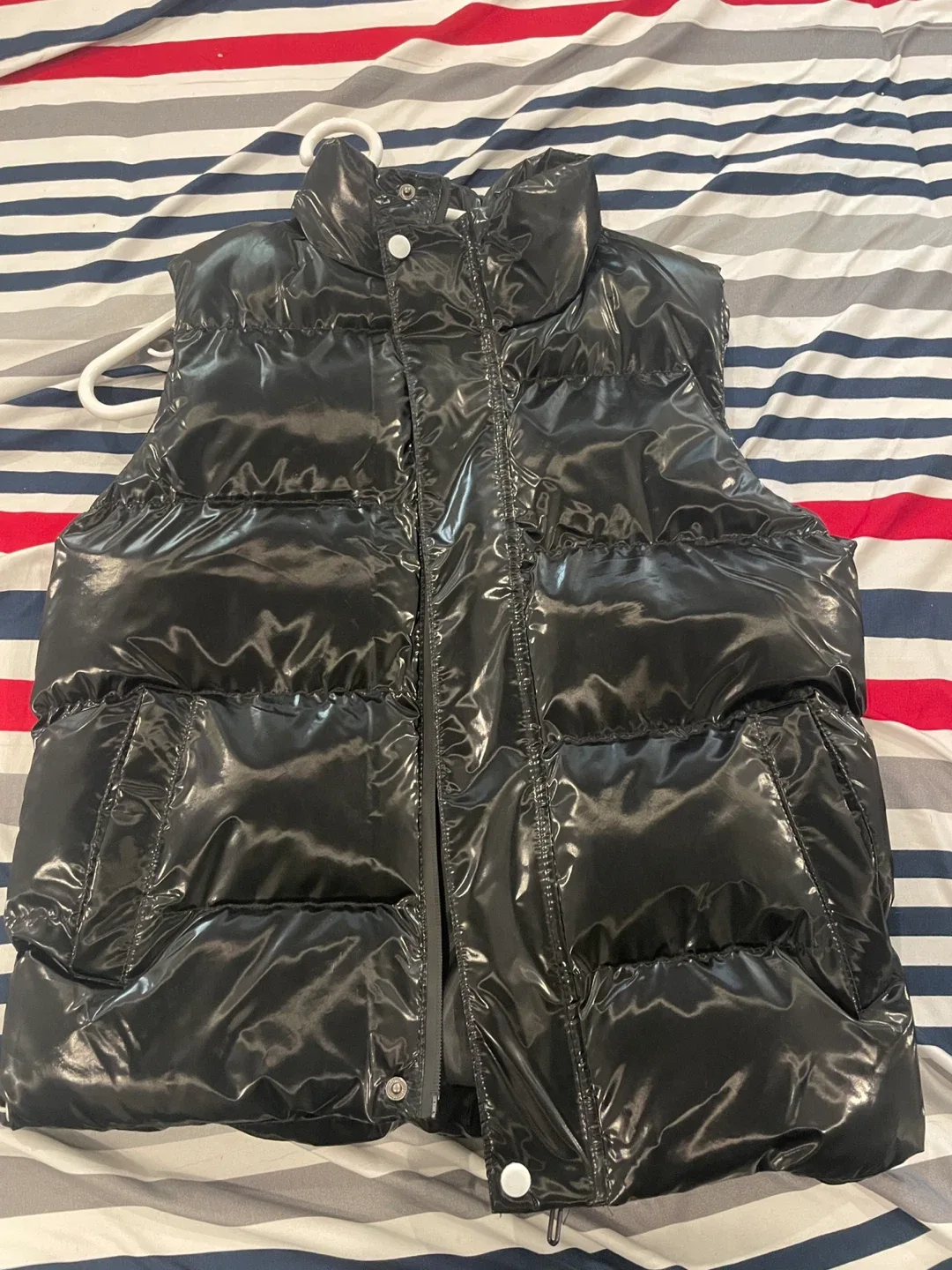Black Puffer Vest size small thumbnail