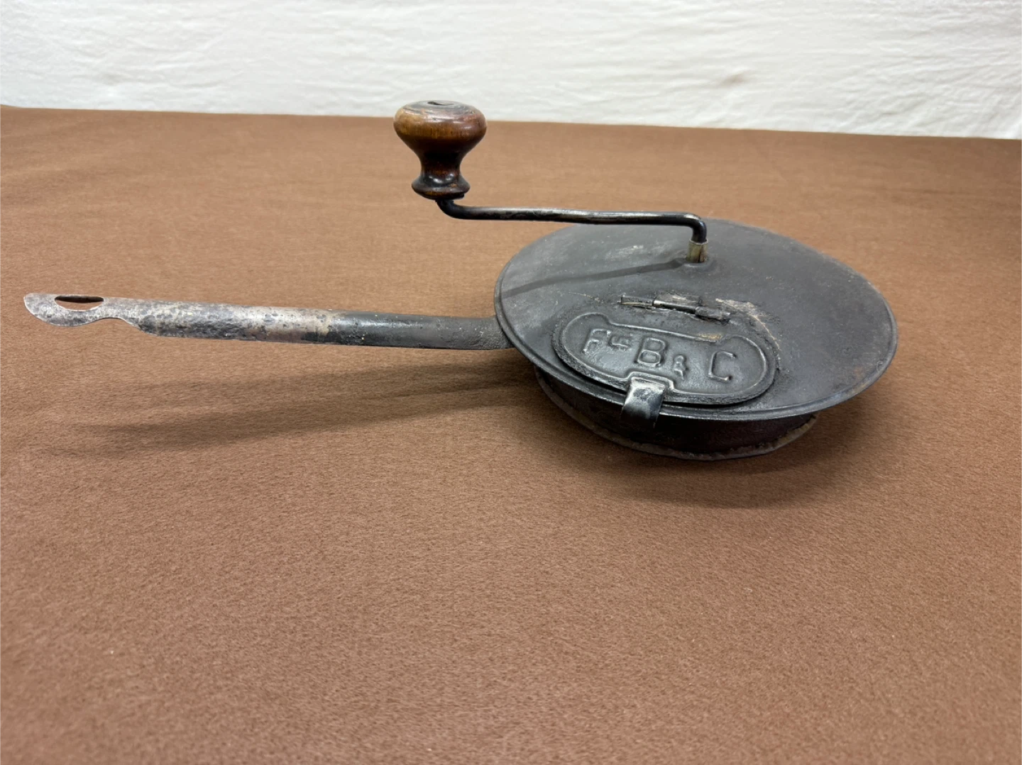Vintage F.B.&C. Iron Hand Crank Roaster Roasting Coffee Bean - photo 2