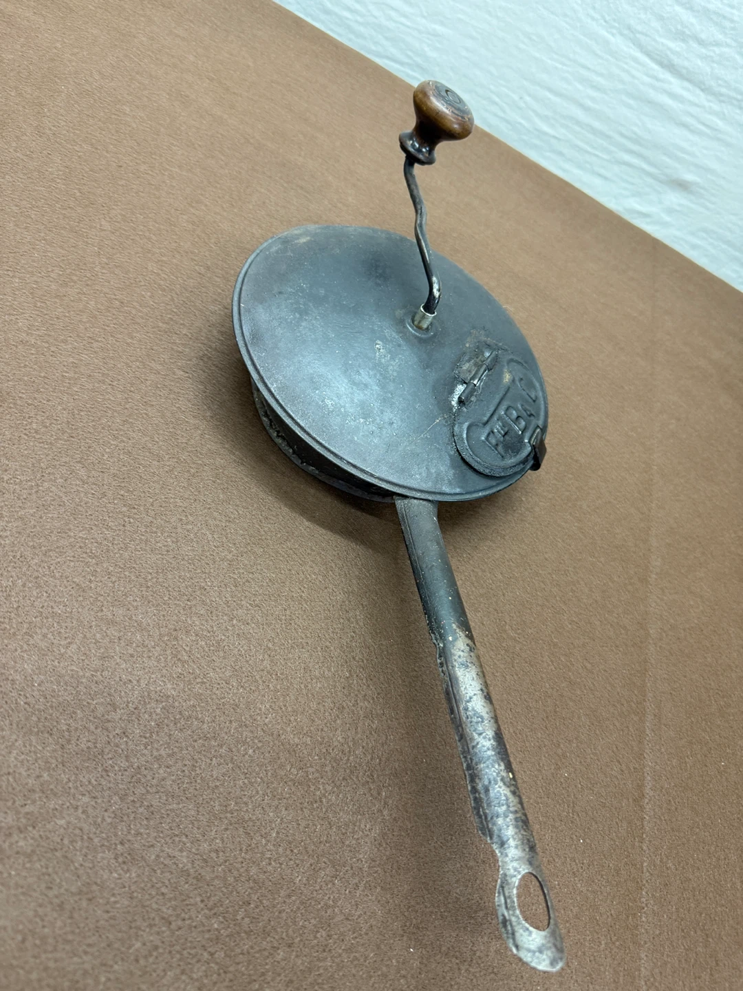 Vintage F.B.&C. Iron Hand Crank Roaster Roasting Coffee Bean - photo 5