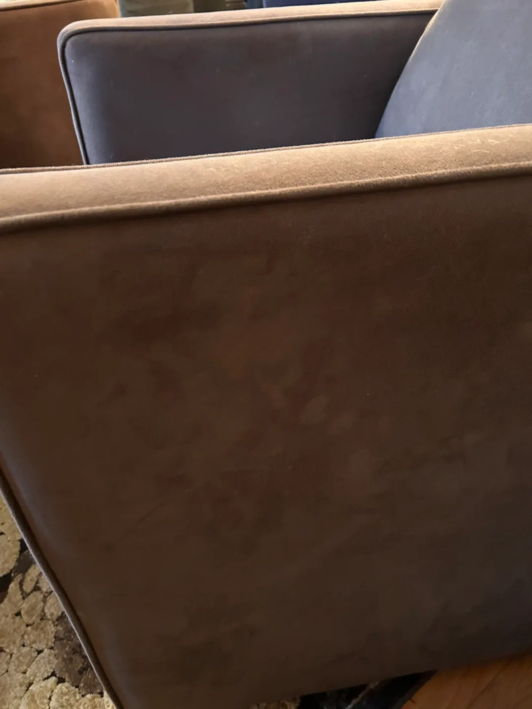 4 Brown Suede Swivel Accent Chairs image indicator(9)