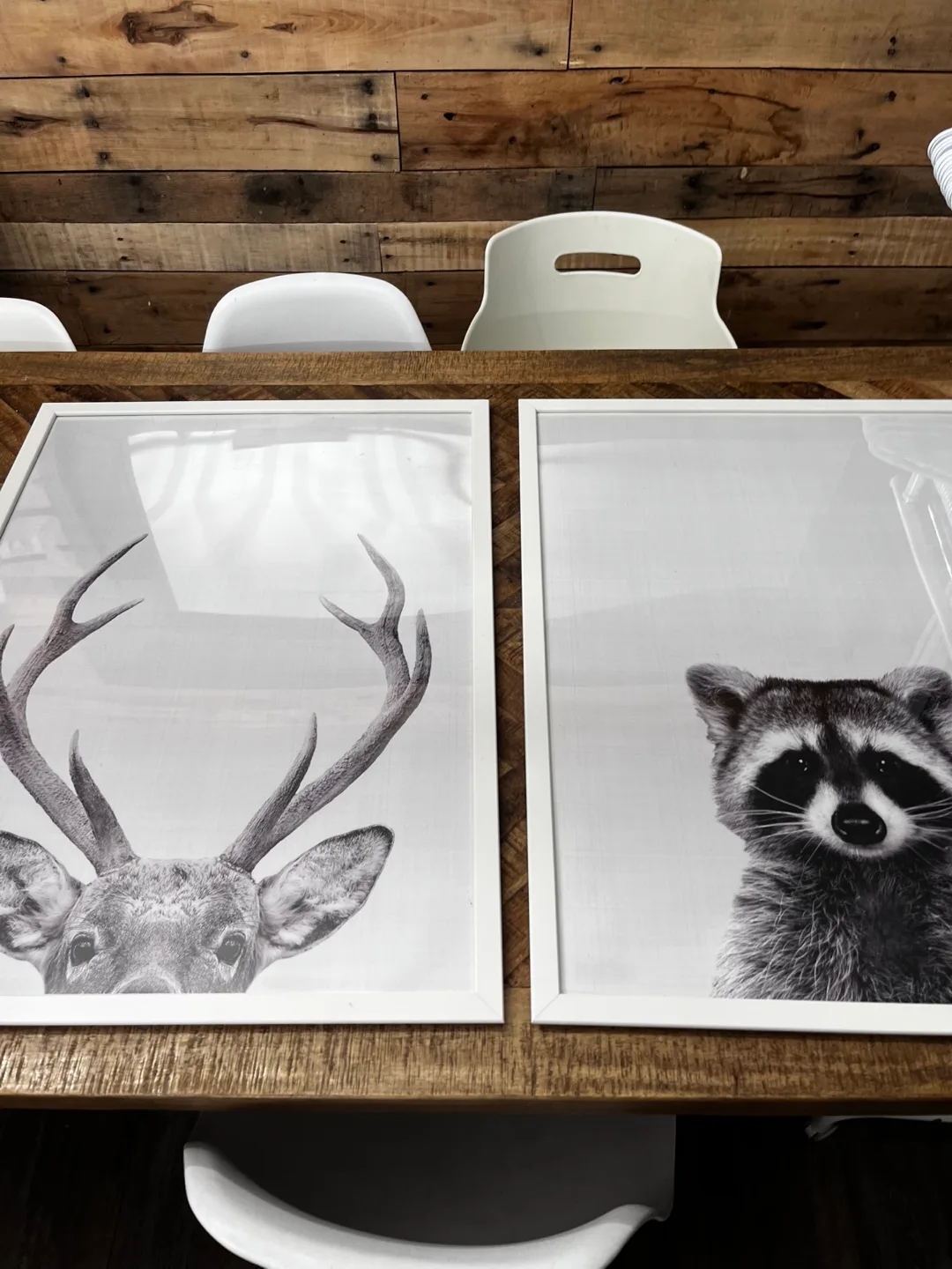 Ikea FISKBO Picture Frame with Animal Prints thumbnail