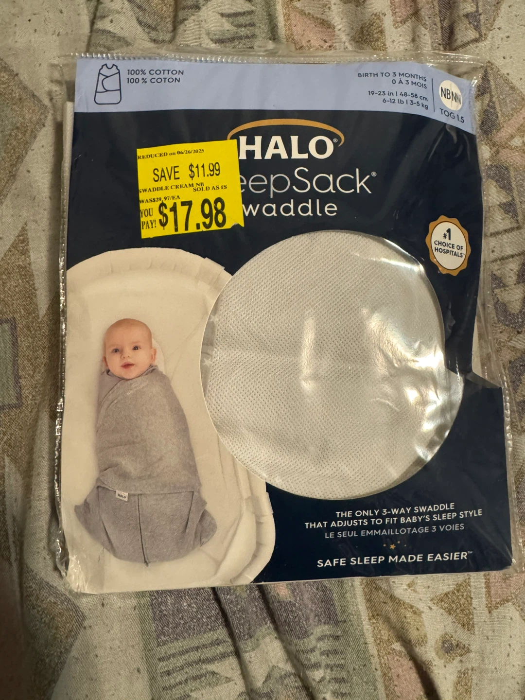 New Halo Sleepsack Swaddle - Birth to 3 Months