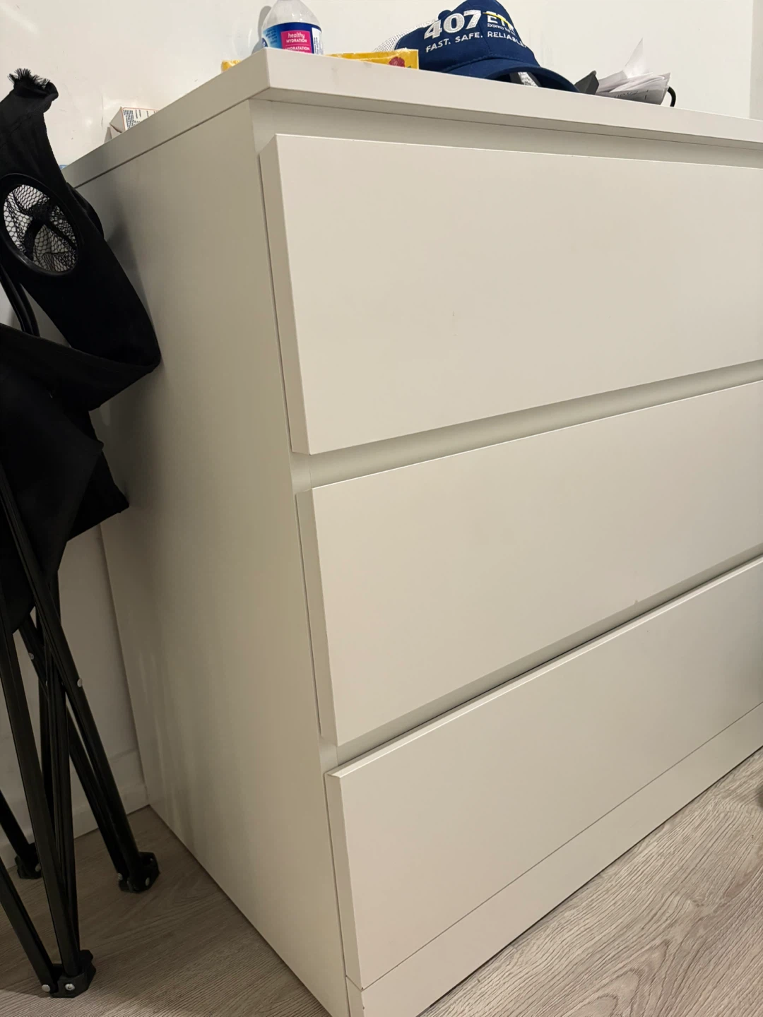 IKEA White 3-Drawer Dresser - photo 4