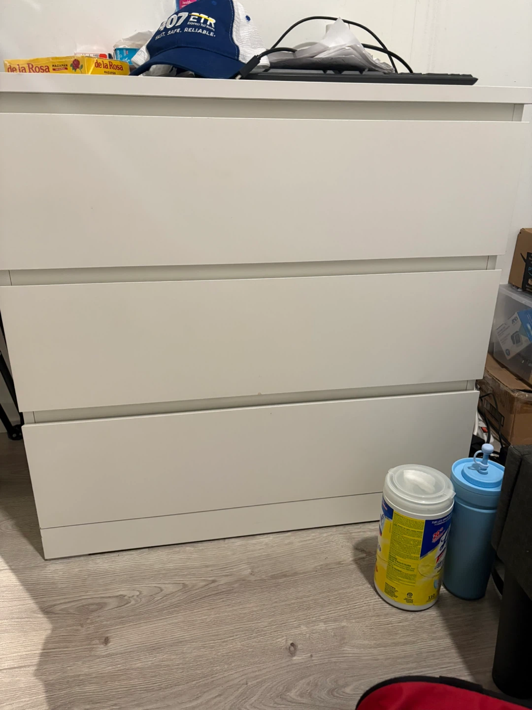 IKEA White 3-Drawer Dresser - photo 2