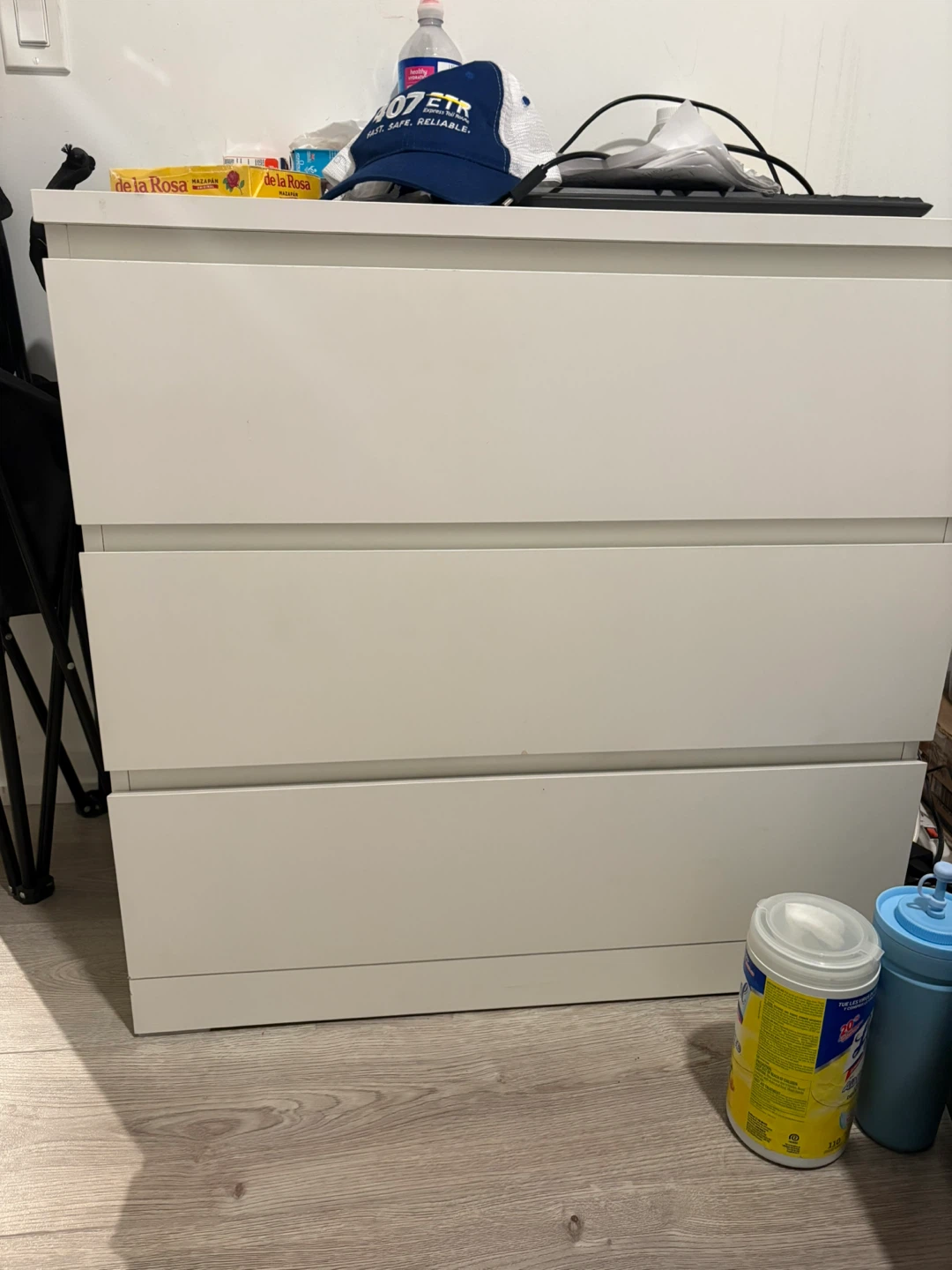 IKEA White 3-Drawer Dresser - photo 3