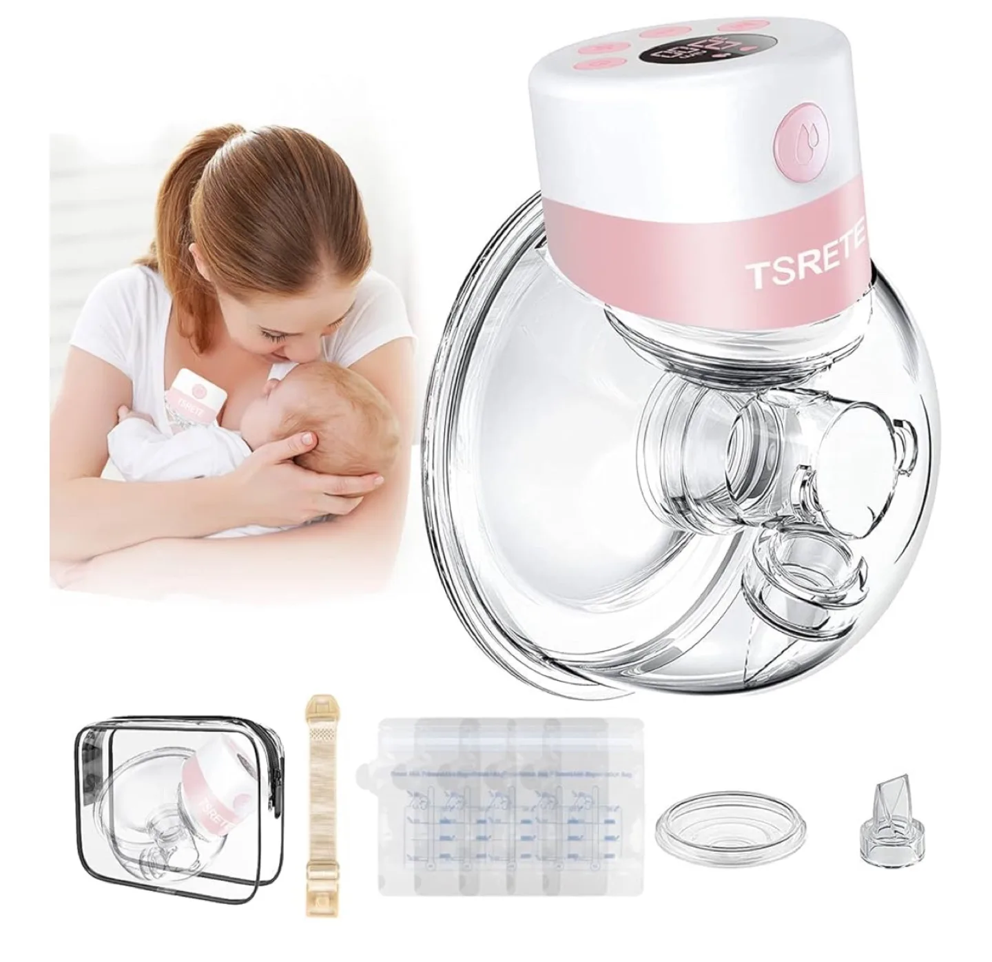 TSRETE Wearable Electric Breast Pump thumbnail
