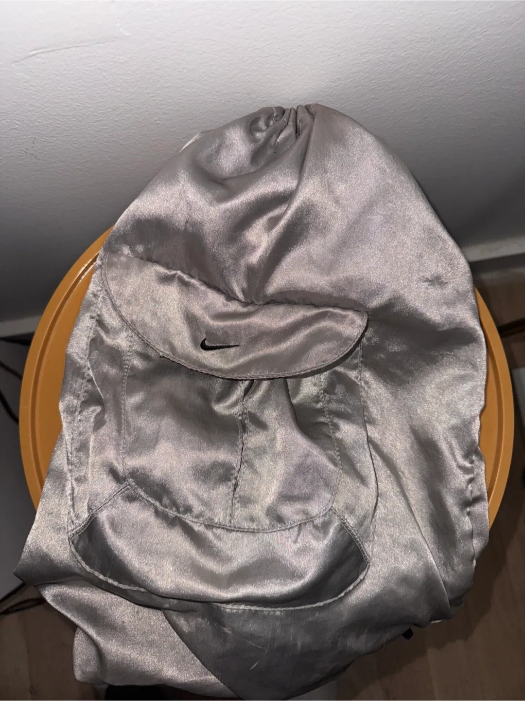 Silver nike drawstring bag thumbnail