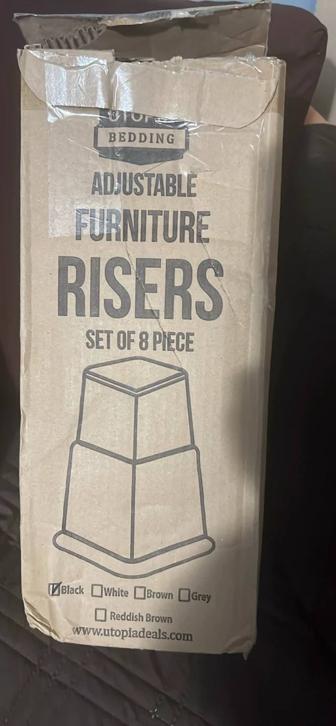 Utopia Bedding Adjustable Furniture Risers - Set of 8