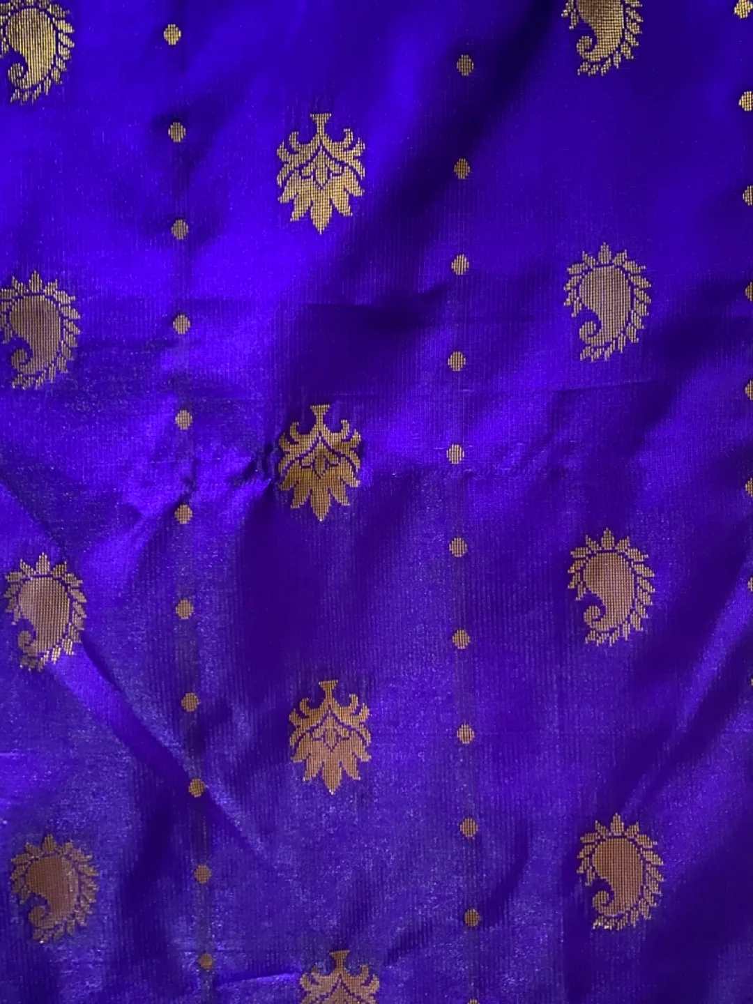 Bhanarasi Blue & Gold Patterned Saree thumbnail