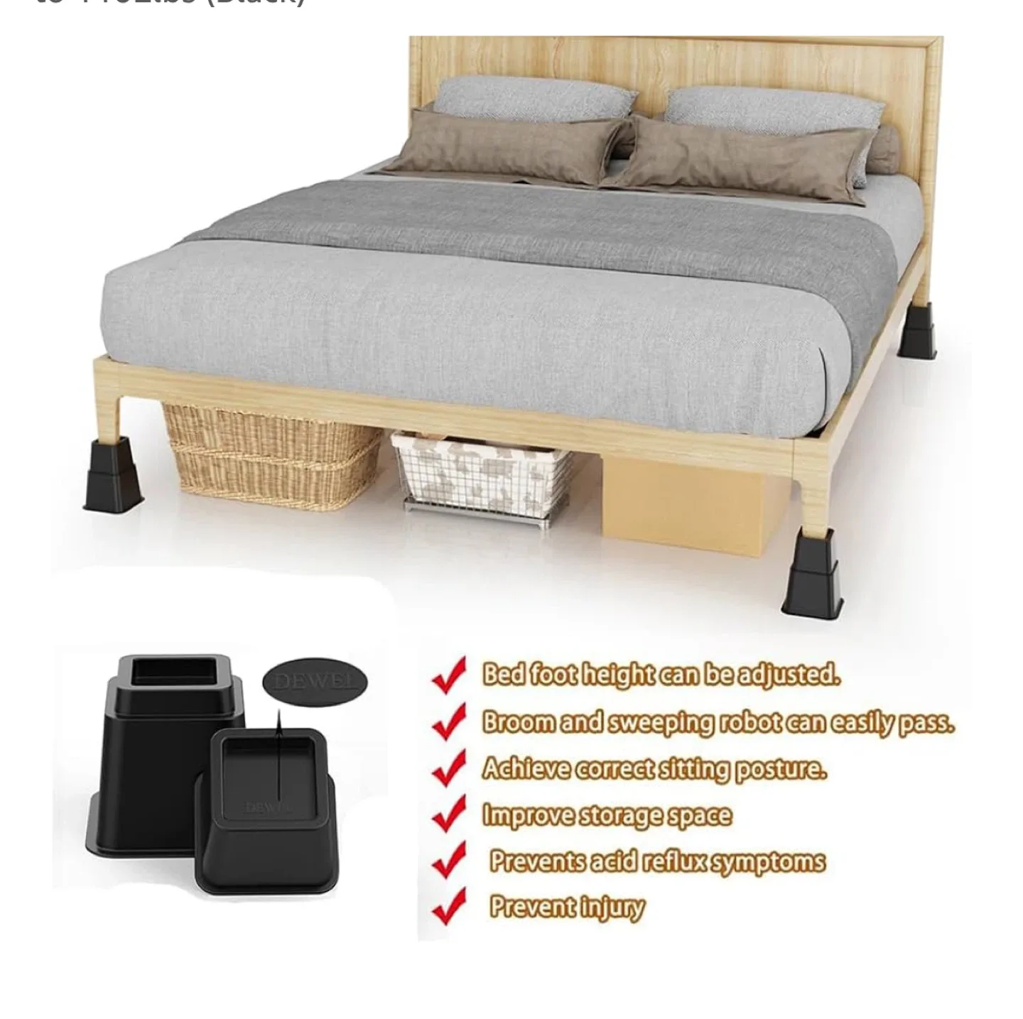 Utopia Bedding Adjustable Furniture Risers - Set of 8 image indicator(7)