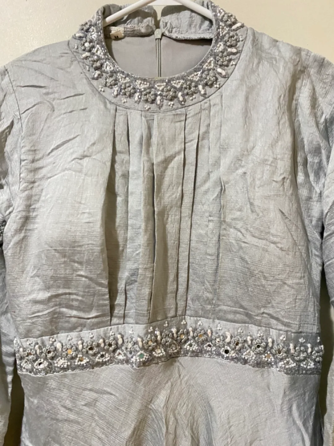 Grey Embellished Long Sleeve Dress thumbnail