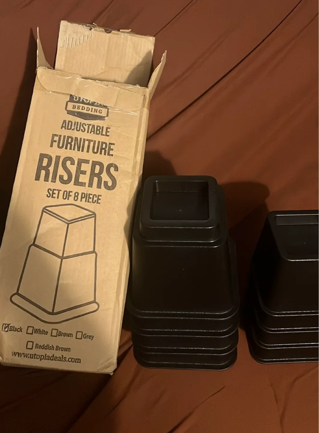 Utopia Bedding Adjustable Furniture Risers - Set of 8 image indicator(9)