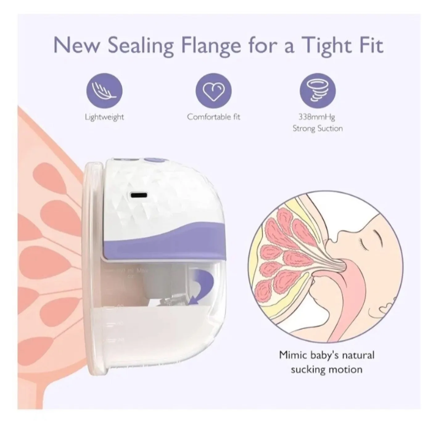 PiBur P15 Wearable Breast Pump - Double image indicator(3)