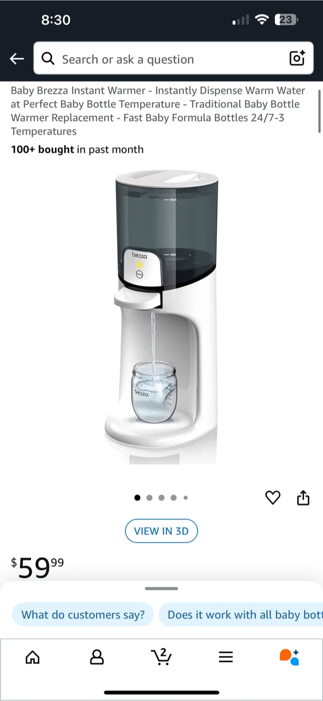 Baby Brezza Instant Warmer - Like New! 🥕 thumbnail