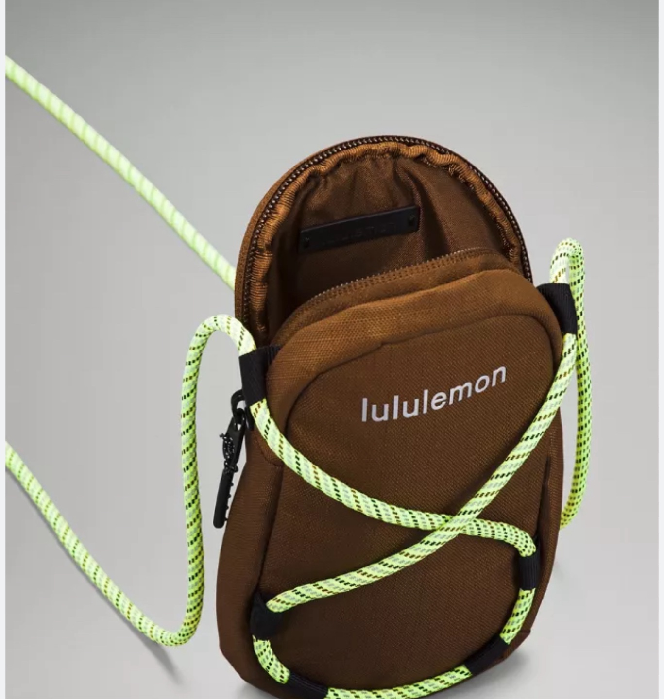 New Lululemon Ripstop Paracord Crossbody Bag - Brown & Green