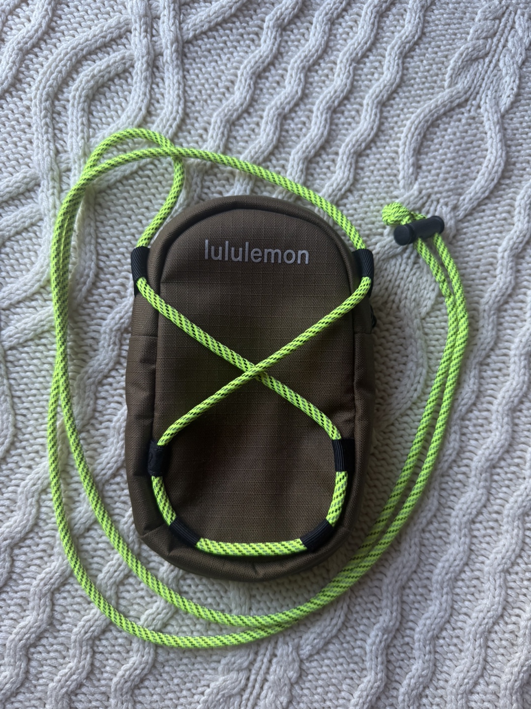 New Lululemon Ripstop Paracord Crossbody Bag - Brown & Green - photo 3