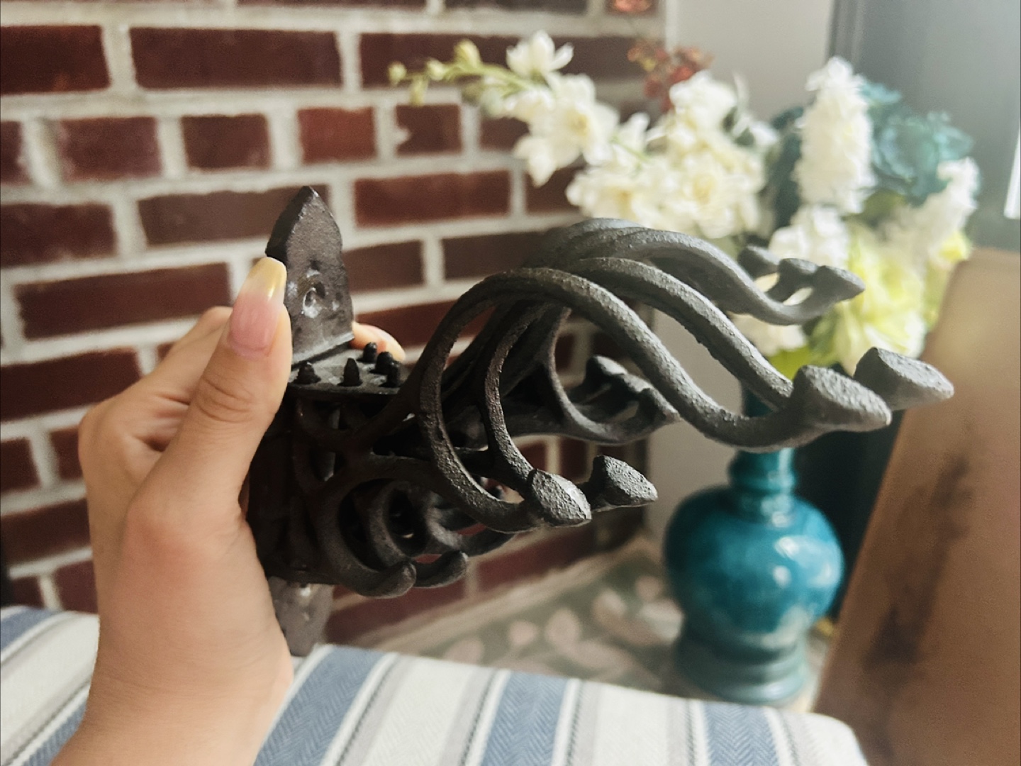 Vintage Cast Iron Octopus Wall Hook - photo 4