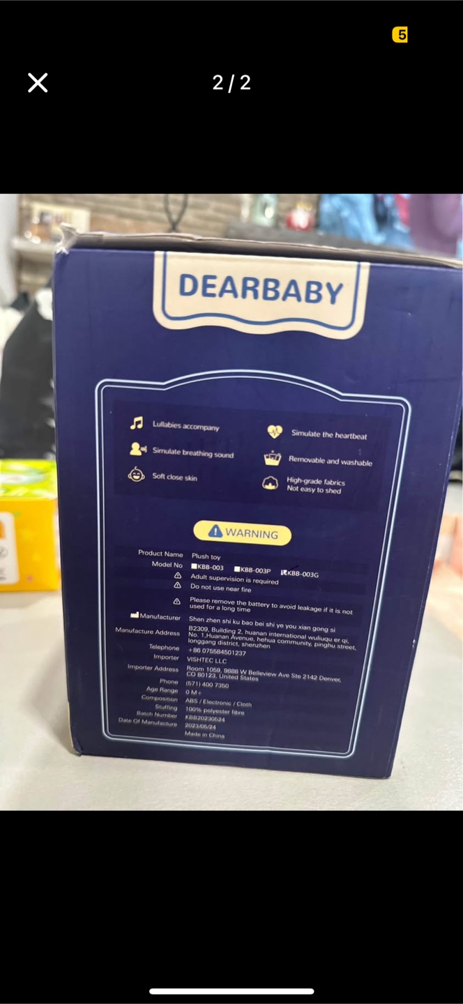 DEARBABY Plush Toy Bunny - New in Box! - photo 2