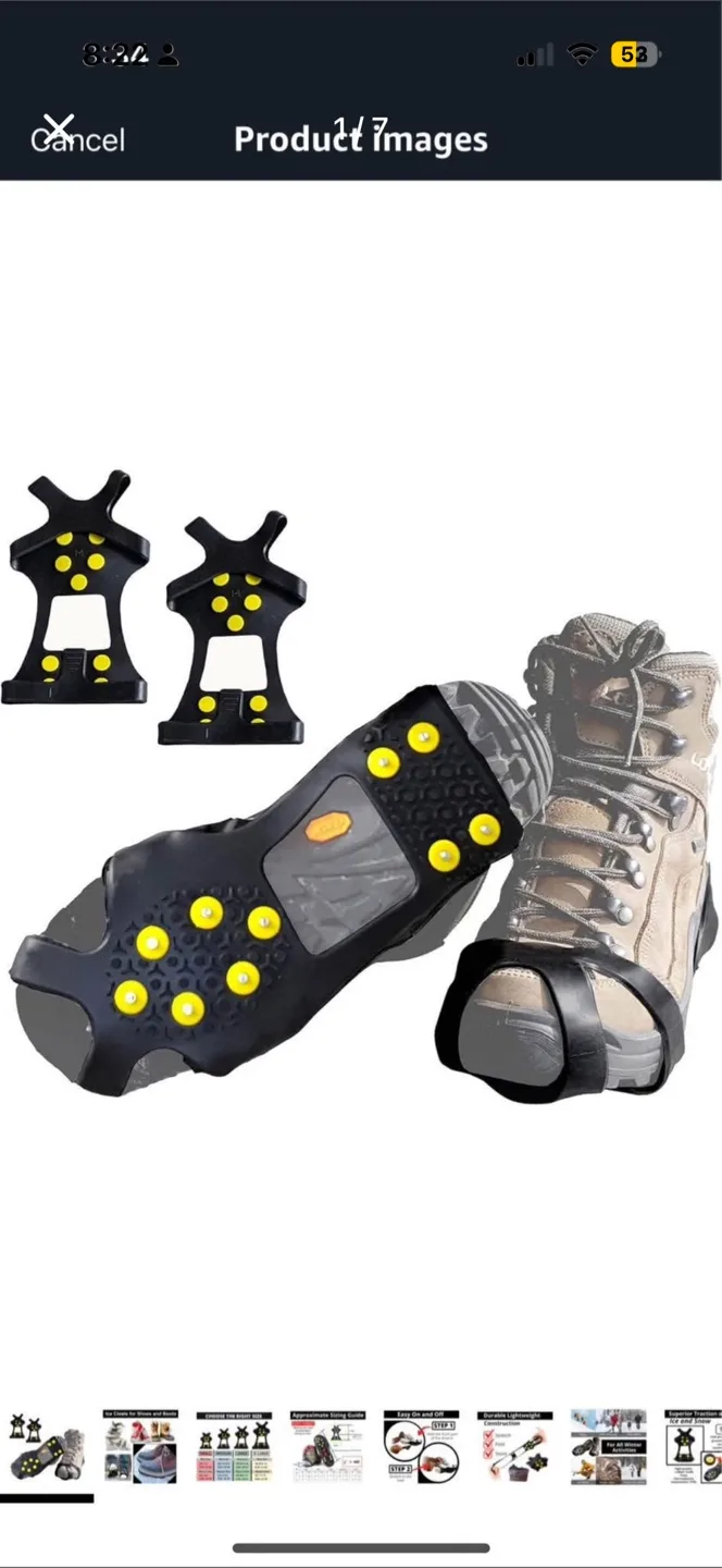 Ice Cleats Traction Grips - Size Medium thumbnail