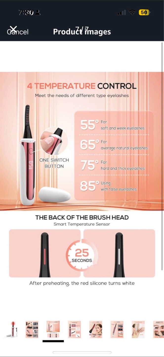Heated Eyelash Curler - Type-C Charging - photo 3