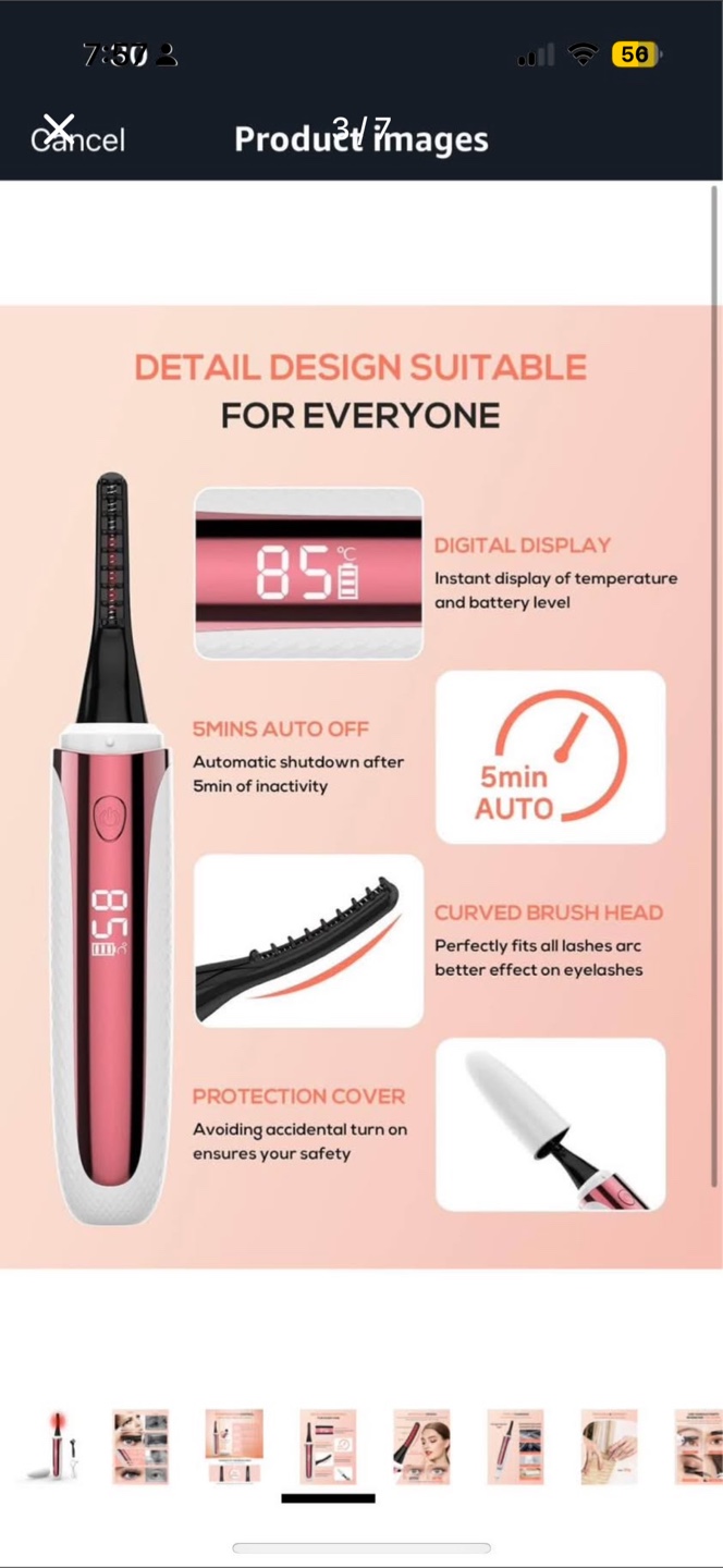 Heated Eyelash Curler - Type-C Charging - photo 5