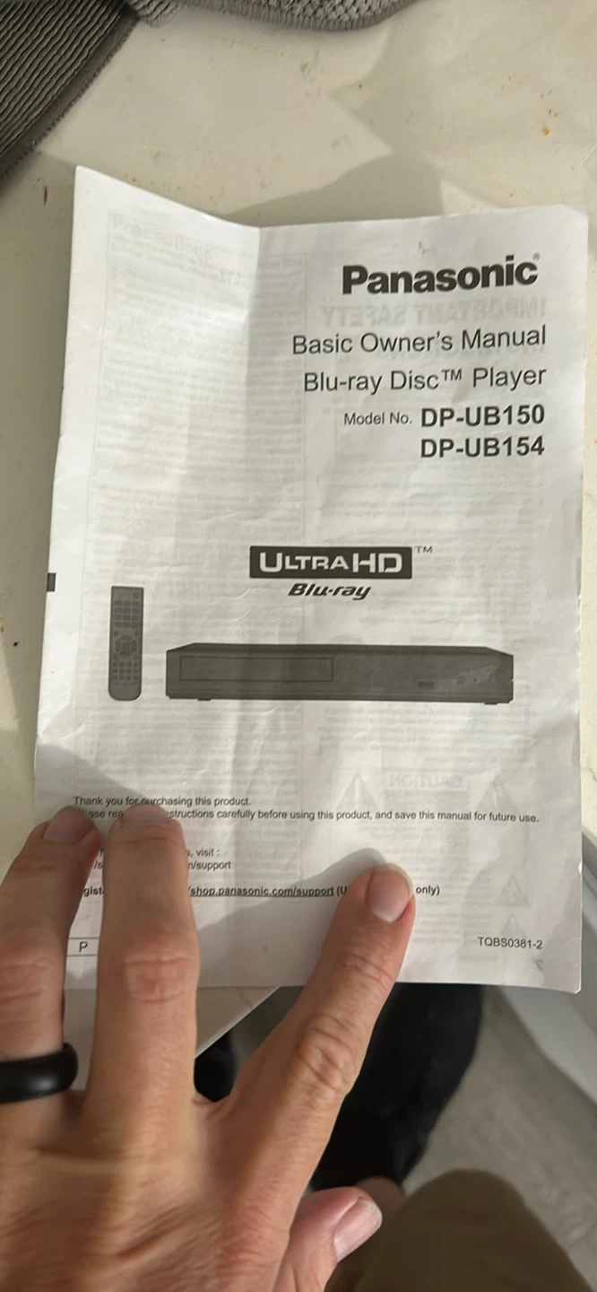 Panasonic DP-UB150 Blu-ray Player Remote - photo 2