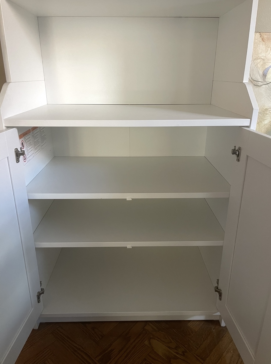 White Cabinet with Shelves - photo 2
