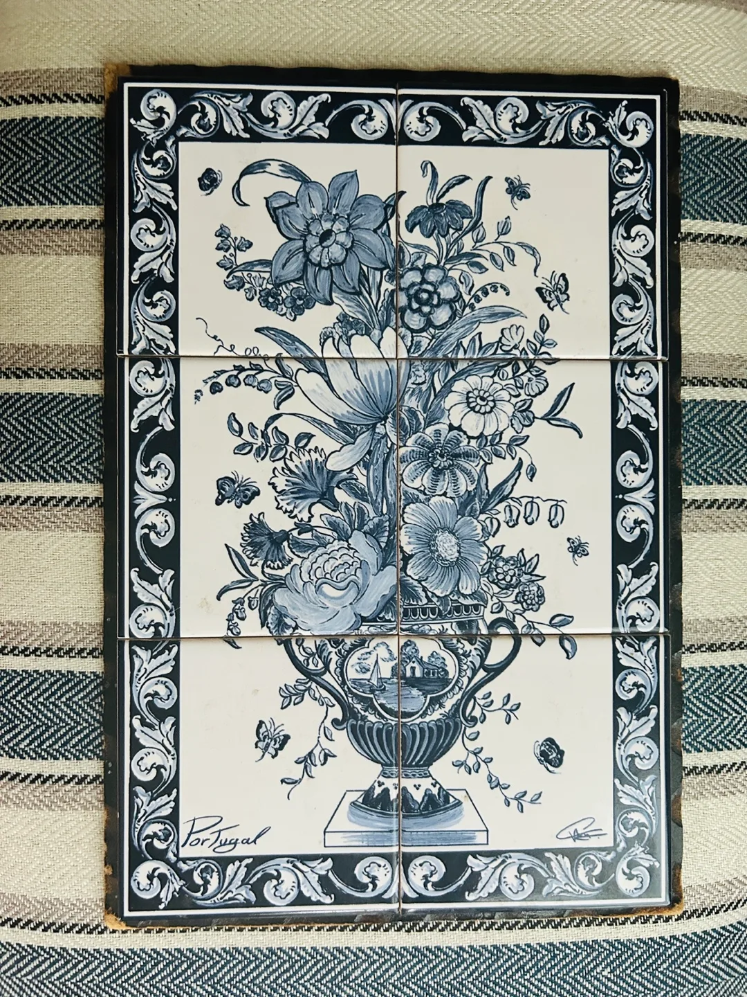 Portugal Floral Tile Art