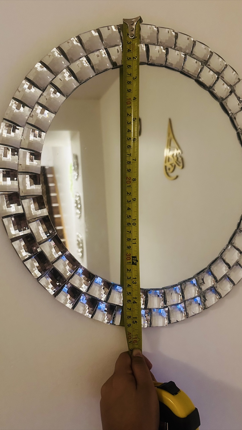 Round Crystal Accent Wall Mirror - photo 5
