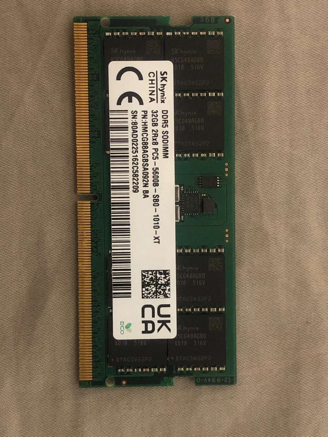 SK Hynix 32GB DDR5 SODIMM RAM thumbnail