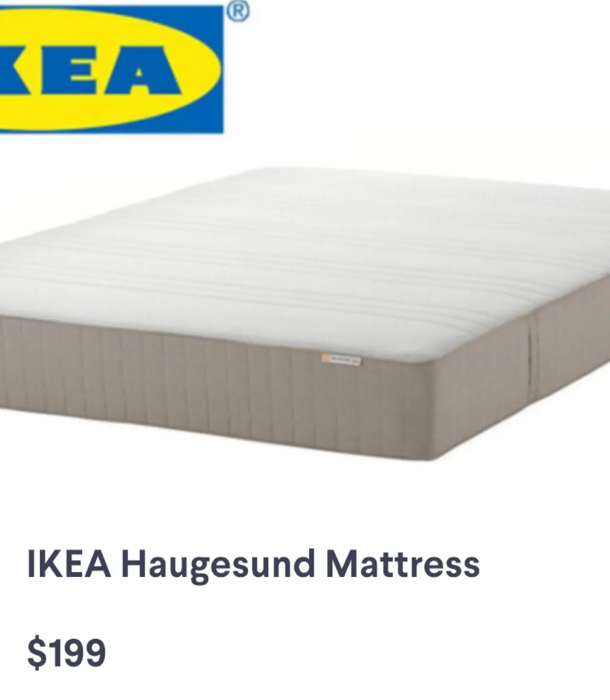 NEW IKEA FULL White Bed Frame + Mattress image indicator(9)