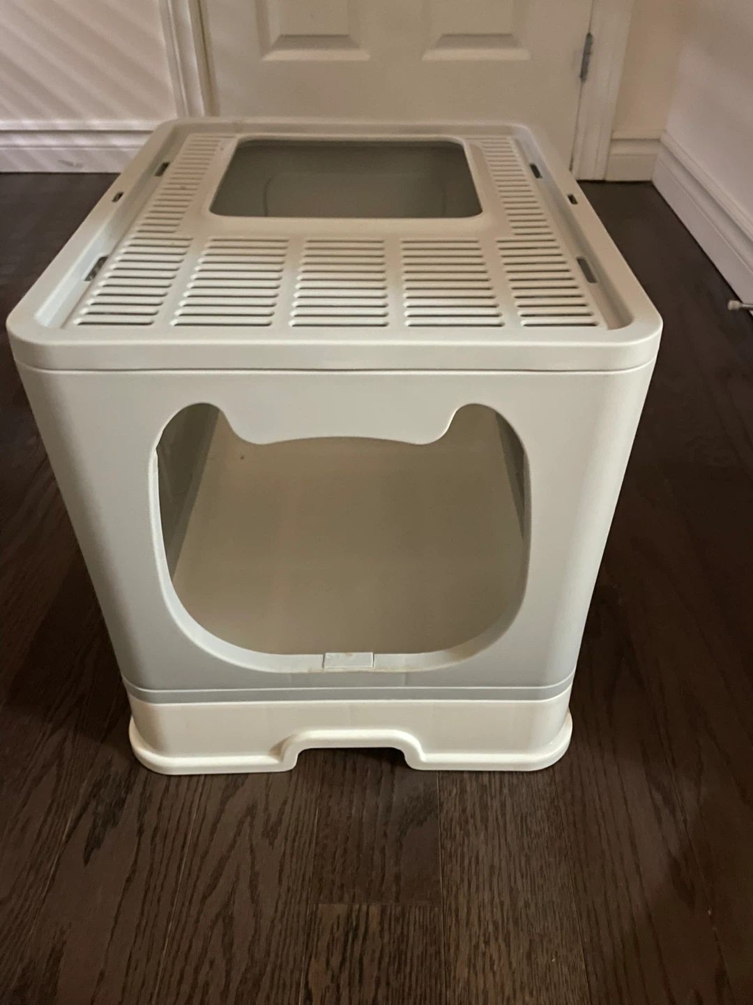 Hooded Cat Litter Box - Grey - photo 2