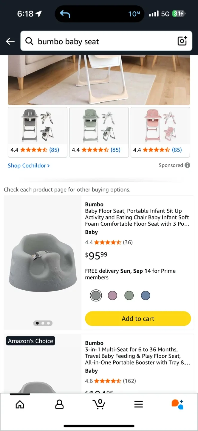 Bumbo Baby Floor Seat - Portable Infant Seat thumbnail