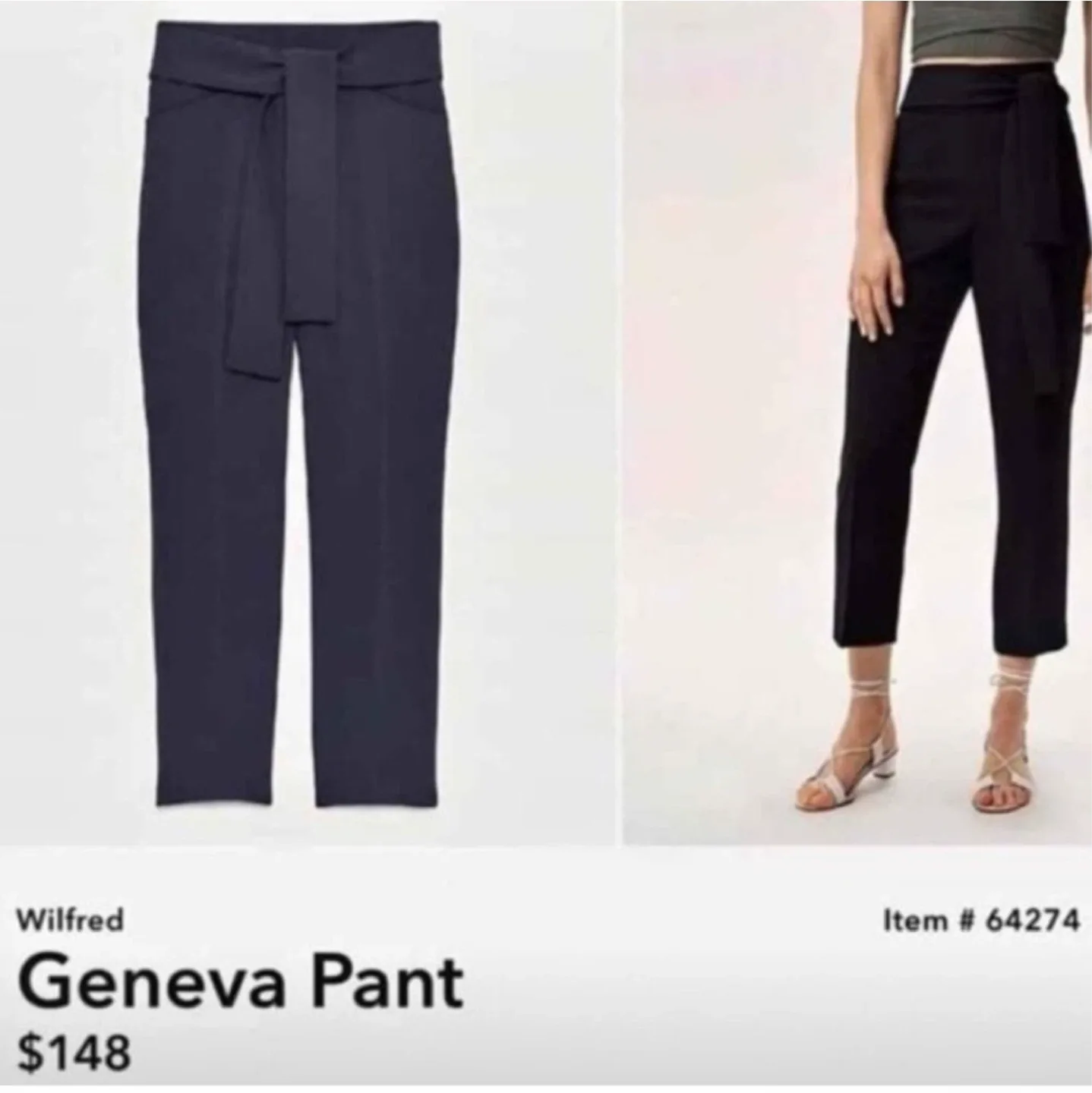 Wilfred Geneva pants in navy size 4 thumbnail